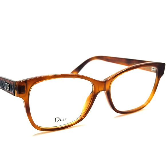 NEW CHRISTIAN DIOR LADYDIORO2 SX7 Light Havana Eyeglasses 55mm 15 145 - Picture 3 of 9